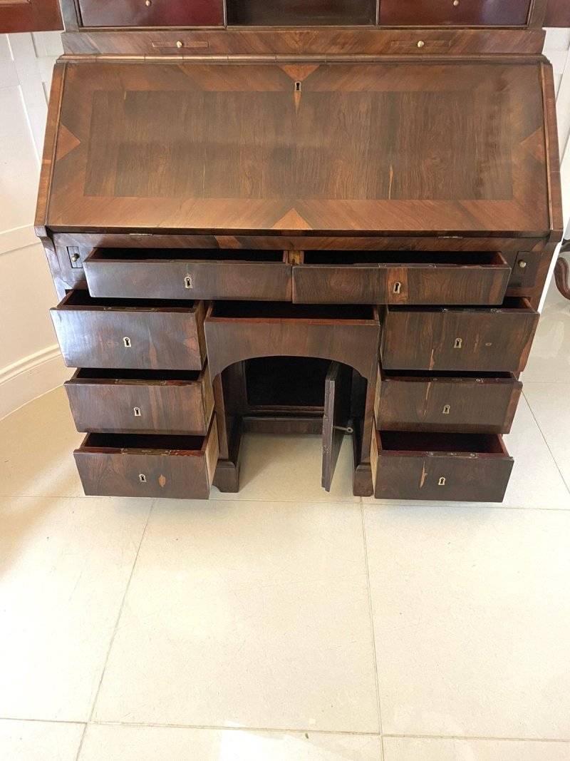 Antique 18th Century Rosewood Bureau Bookcase - Image 4